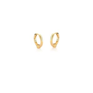 Brinco Ban. Dourado Liso 1 Bola Argola 16mm