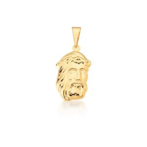 Pingente Ban. Dourado Liso Imagem Jesus Cristo