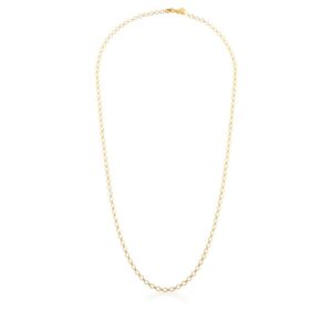 Corrente Elo Trabalhado 60cm 3mm Ban. Dourado Liso