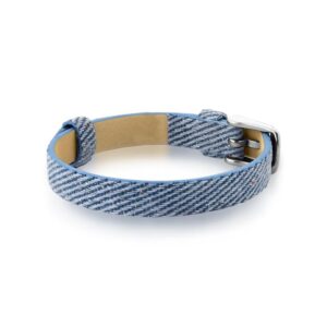 Pulseira Esteira Aco Liso Azul Jeans (Cat)