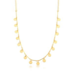 Choker Ban. Dourado Liso Caninho/Redondo 6mm 30+5cm